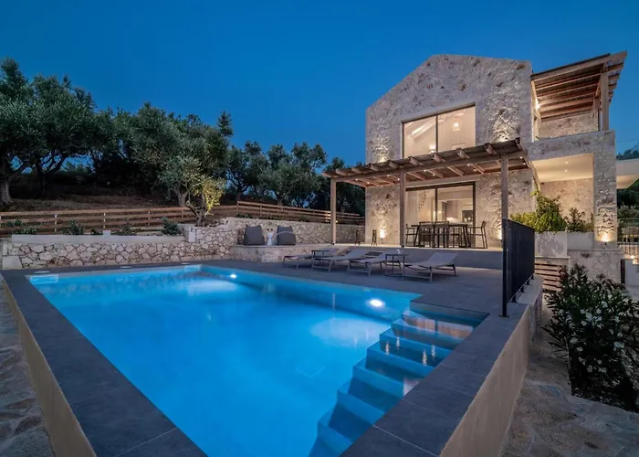 Willa In Zakynthos With Private Pool & Views *